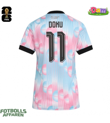 Belgien Jeremy Doku #11 Bortatröja Kvinnor VM 2026 Kortärmad